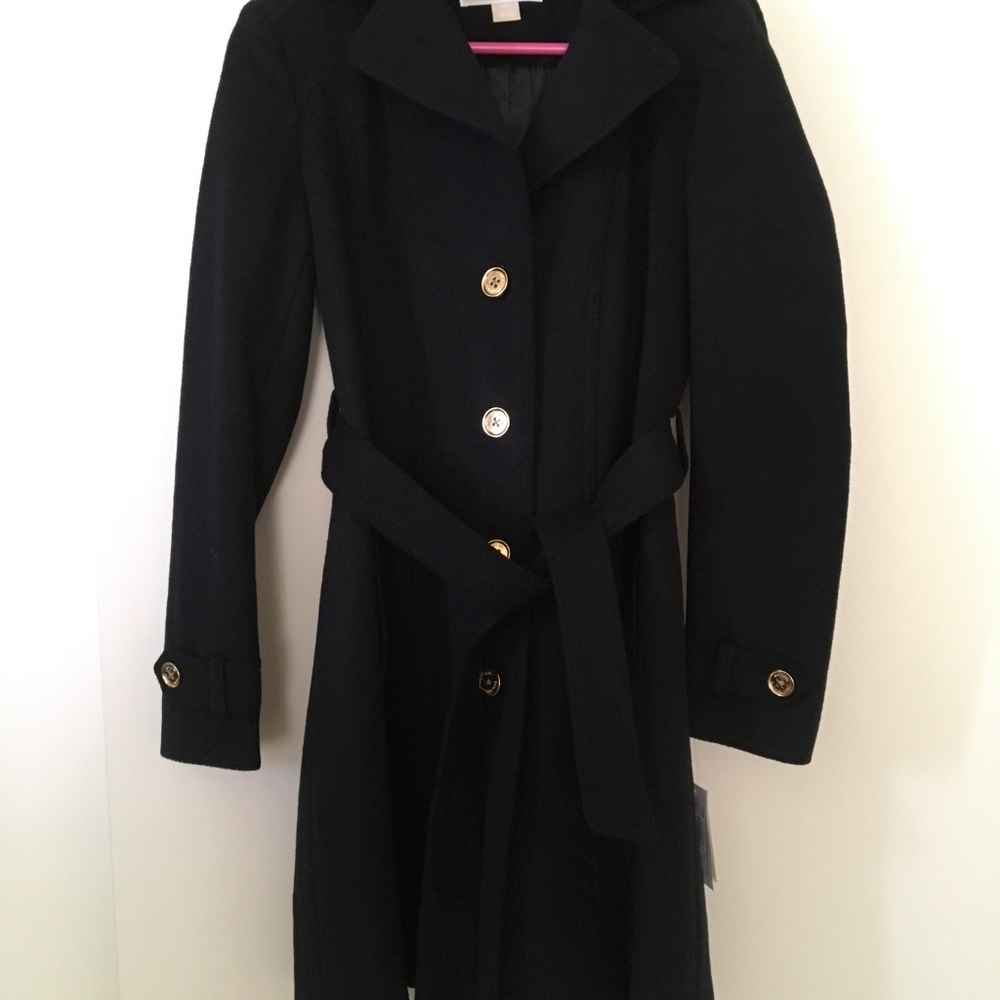 Black wool coat Michael Kors NWT - Picture 3 of 8
